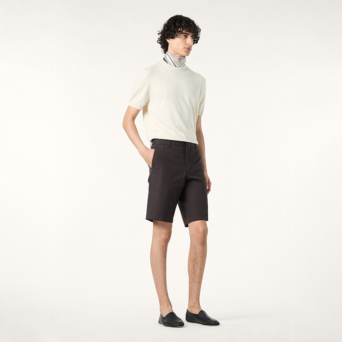 loro piana 26ss jarno cotton bermuda shorts